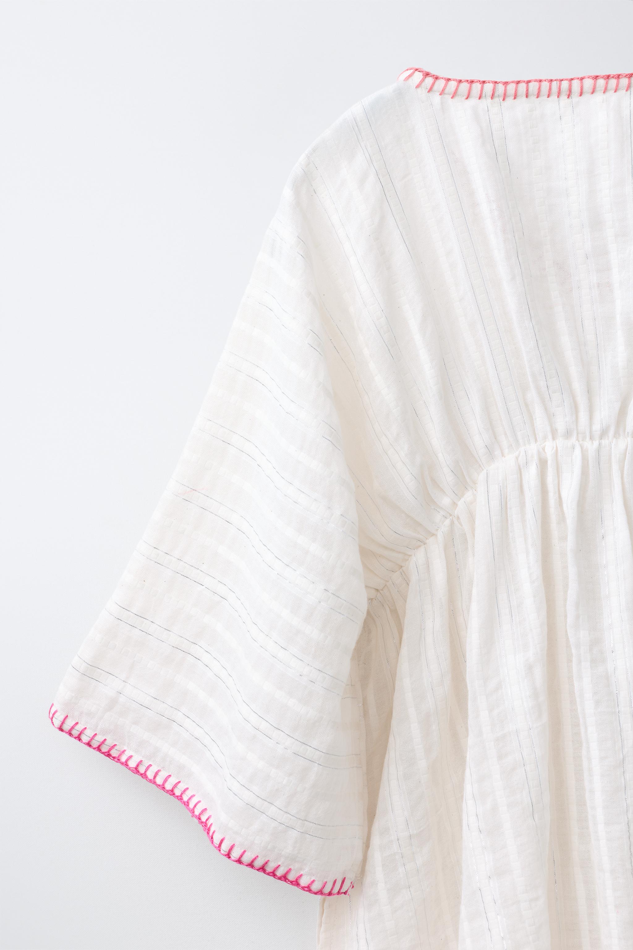 CONTRASTING SHINY CAFTAN
